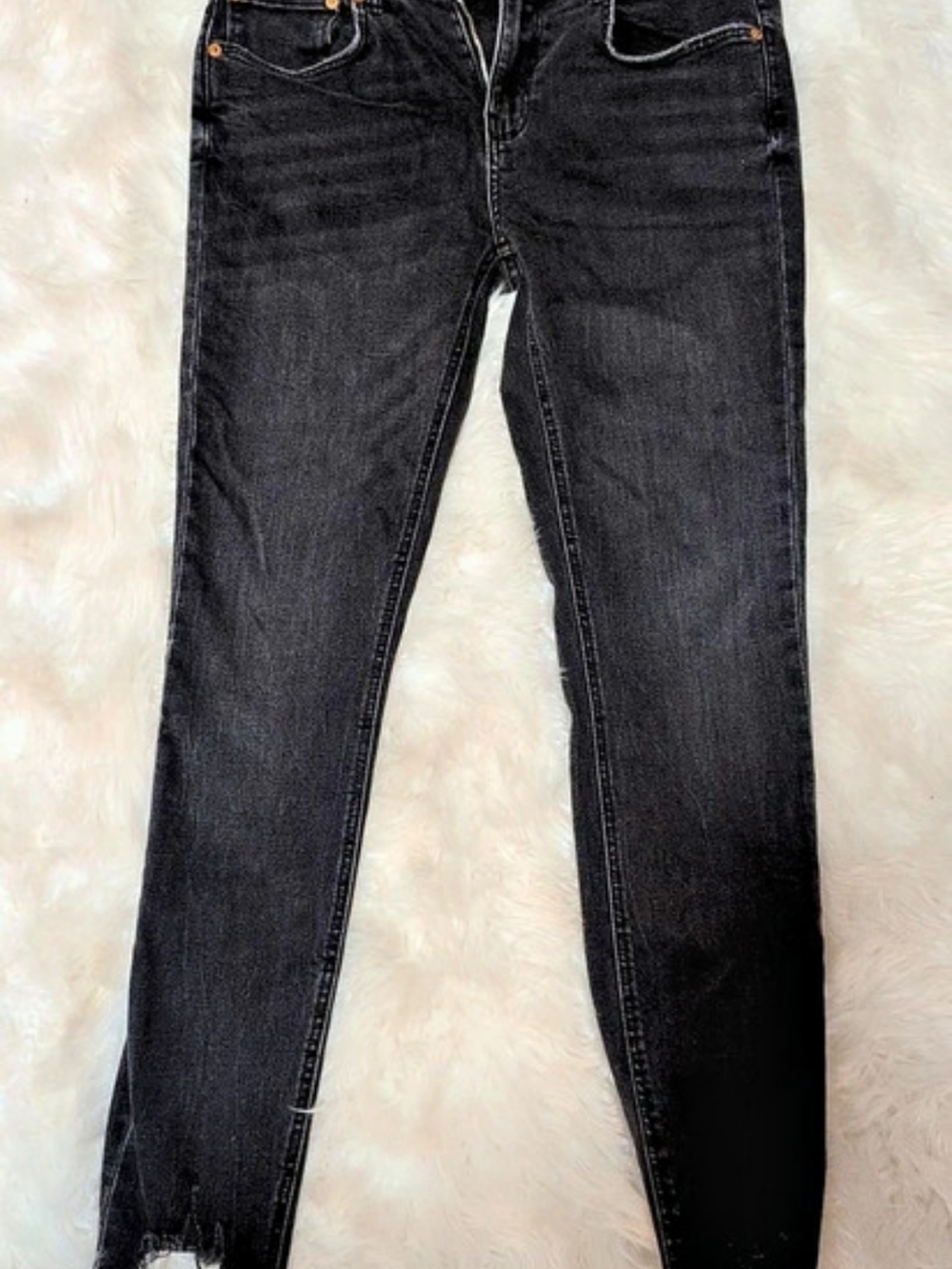New Zara The Skinny Pearl Black Skinny Jeans Waist US 10